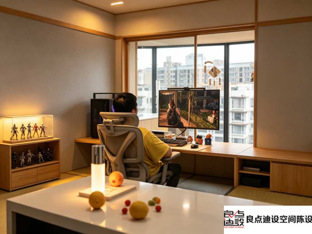 一居室软装设计|把30平小窝改成治愈系电竞居，太香了✨